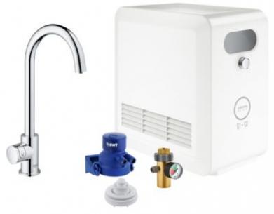 krom c-tud ler k med kkenarmatur k mono professional blue grohe