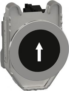 xb4fa3351 1xno pil hvid med farve sort i trykflade plan og fjeder-retur med komplet trykknap flush harmony