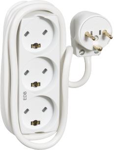 hvid ledning meter 5 1 og jord med edb lk se 3-stikd