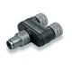 hun 2 han 1 4-pin m8 stikadapter