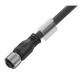 meter 10 lige hun 3-pin m12 pur sensorkabel