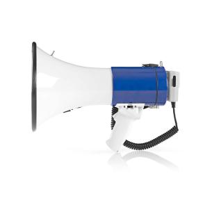 hvid bl strop skulder sirene indbygget mikrofon aftagelig db 135 til op volumenkontrol m 1500 rkkevidde maksimum megafon nedis