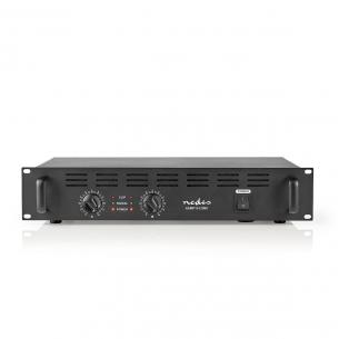 sort metal rack monterbar 19 2u kanaler 2 ohm 4 w 150 2x ohm 8 w 100 2x rms-output rker forst pa nedis