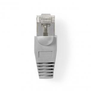 box gr gennemsigtig pvc stk 10 guldplateret lige cat5 utp solid han rj45-stik