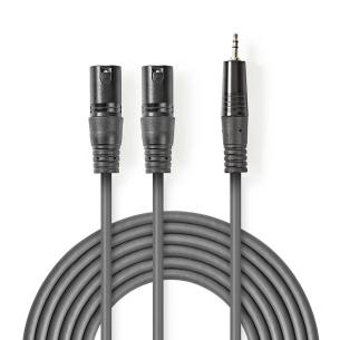 kartonhylster mrkegr pvc runde m 50 1 nikkelplateret hanstik mm 5 3 hanstik 3-pin xlr 2x kabel audio balanceret
