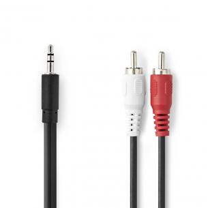 box sort runde m 00 5 nikkelplateret hanstik rca 2x hanstik mm 5 3 kabel audio stereo