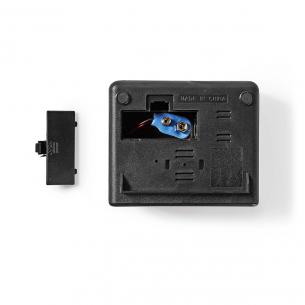 sort funktion snooze led vækkeur bord digitalt nedis