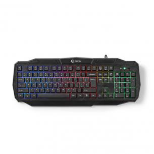 gaming m 50 1 ngde mkabell str layout us international us led gler n membrane 0 2 usb keyboard gaming wired nedis