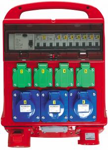 slagfast udtag 8 med 16a byggepladstavle m byggstr