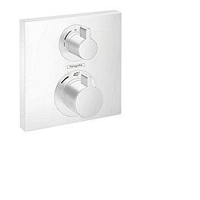 hvid mat udtag 2 til rring afsp med indbygning til termostat square ecostat hansgrohe