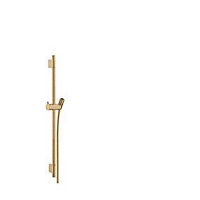 bronze rstet b cm 160 bruserslange med cm 65 glidestang puro s unica hansgrohe