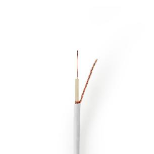rulle hvid pvc runde m 0 100 eca afskrmet enkelt ohm 75 coax mini kabel coax