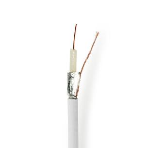 rulle hvid pvc runde m 0 100 eca afskrmet dobbelt ohm 75 12 coax kabel coax
