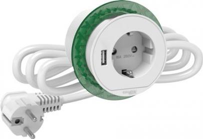 hvid a usb med enkelt stikk bord