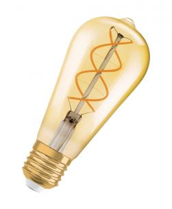 mpbar d guld e27 25w 820 5w 4 spiral edison led 1906 vintage osram