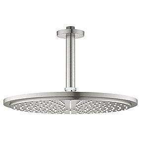 supersteel spray 1 mm 142 loft til t s hovedbruser 310mm cosmopolitan rainshower grohe