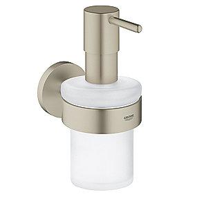 nikkel rstet b holder med bedispenser s essentials grohe