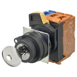 a22nk-2bl-01ba-g102 1no1nc tilbage position slip venstre p reset plastautomatisk bezel position 2 s type key dia 22 selectora22nk