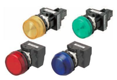m22n-bc-tya-ye vac 200-240 nding sp led gul led gul farve kasket tset flad m22n indikator
