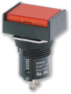 a165l-jb sort ip65 re rektangul oplyst pushbutton