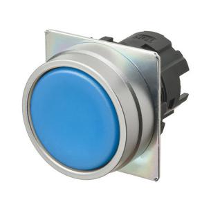 a22nz-mnm-naa blue opaque color cap momentary flat metal rstet b bezel 22 a22nz trykknap