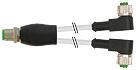 meter 6 0 ulcsa pvc gr 34mm2 3x0 kabel a-kodet 3-polet vinklet hun 2xm12 4-polet lige han m12 y-kabel