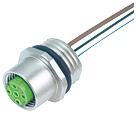 meter 5 0 pp ledninger 34mm2 4x0 frontmonteret a-kodet 4-polet hun m12 flangestik