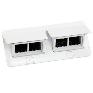 installationskit med hvid modul 2x4 tom pop-up