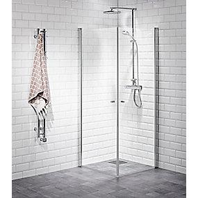 r d 1 lige easyclean glas klart rdet h 6mm aluprofil justerbar 99x200 r svingd vetro