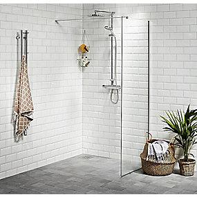 easyclean glas hærdet klart mm 6 cm 100 brusevæg vetro