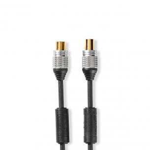 ske plastik anthracite pvc runde m 0 10 rmet afsk dobbelt ohm 75 guldplateret hun coax iec han coax iec cable coax