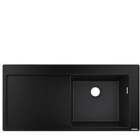 granit silicatec sort ldning nedf til 1050x510mm kkenvask k hansgrohe