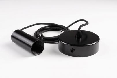 ledning mtr 2 med baldakin m sort e27 ng pendeloph diolamp