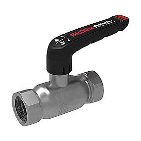 st�l forzinket muffe-muffe h�ndtag med dn15 2 1 flow full kuglehane ballofix broen