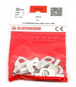 stk 10 af poser i - m8 6mm2 kr6-8 rkabelsko cu-r