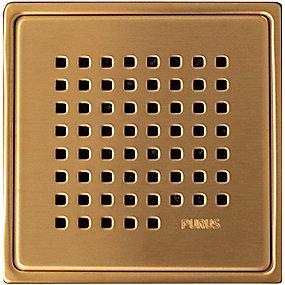 farvet messing l st rustfrit coated pvd 150x150mm ramme rist chess purus