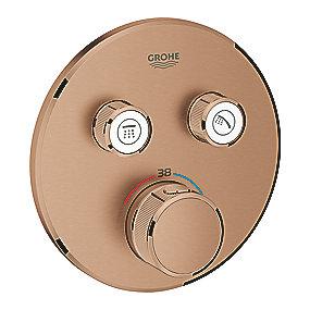 sunset warm rstet b ventiler 2 med termostat forplade brus smartcontrol grohtherm grohe