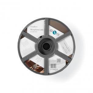 rulle sort pvc runde m 0 100 kobber mm 25 0 x 2 kabel mikrofon nedis