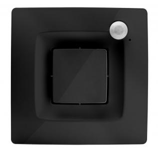 sort 99mm 167x167mm sensor pir og timer hygrostat adaptiv med ventilator one 100 dual silent p s