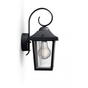 ip44 230v 1x60w sort glampe v buzzard mygarden