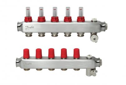 flowmeter med ssm 5 5 gulvvarmemanifold danfoss
