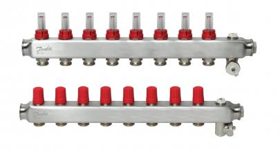 flowmeter med ssm 8 8 gulvvarmemanifold danfoss