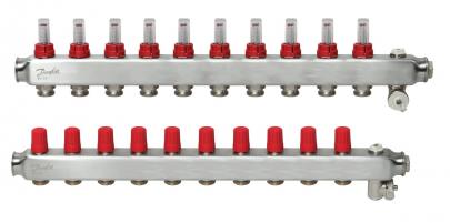 flowmeter med ssm 10 10 gulvvarmemanifold danfoss