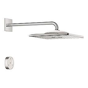 forkromet fjernbetjening brusearm med 420mm 310x310 hovedbruser smartconnect rainshower grohe
