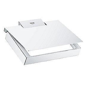 forkromet g l med 145mm toiletpapirholder cube selection grohe