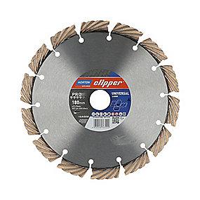 tr-skring eller vd- samt letvgtsbeton til universalklinge 23mm 180x22 diamantklinge clipper norton