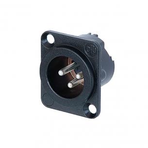 black housing metal contacts silver male pole 3 mount panel xlr