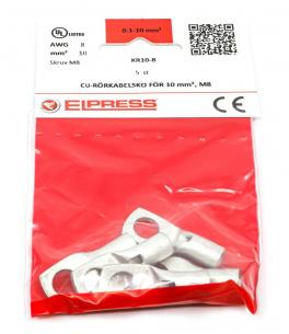 stk 5 af poser i - m8 10mm2 kr10-8 rkabelsko cu-r