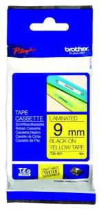 9mm gul sort tz-621 p-touch tape