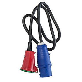 5 3g1 1m 16a 230v jord med ngerledning forl dk t pol 3 stikprop cee adapter e-line